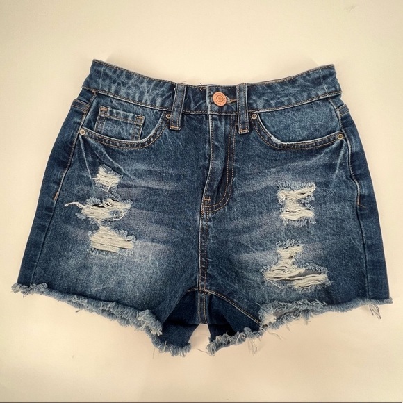 YMI Dream Cut Off Distressed Denim Jean Shorts Size 23 Women’s - Picture 1 of 4